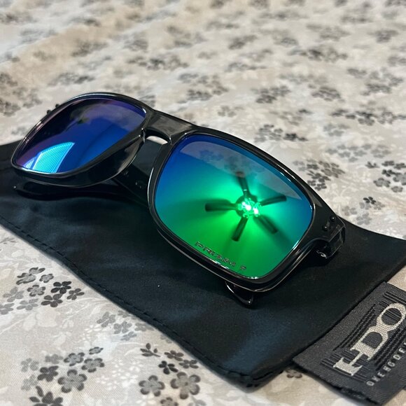 Oakley Sunglasses Holbrook Clear Feame Jade Iridium Prizm Polarized 9102 - Picture 5 of 16